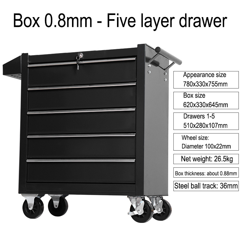 Troli Kotak Perkakas 5 Laci Mu - Workshop Tools Box ulasan dan harga