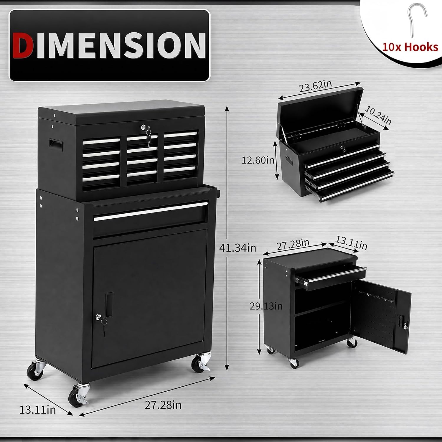 Kabinet Perkakas Beroda 5 Laci - Workshop Tools Box ulasan dan harga